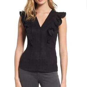 BAILEY 44 Black Ruffle Sleeve Top